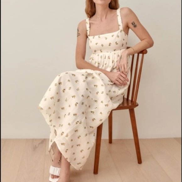 Reformation Dresses & Skirts - Tana Linen Dress - Rosebud
